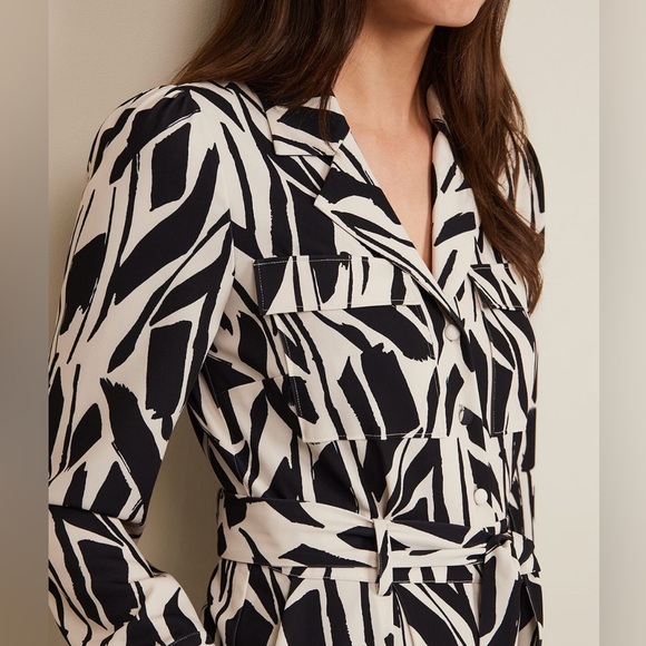 Never Worn! Luii black and white wrap coat - Picture 1 of 7